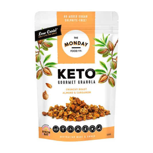 The Monday Food Co. Keto Gourmet Granola Crunchy Roast Almond & Cardamon 300g