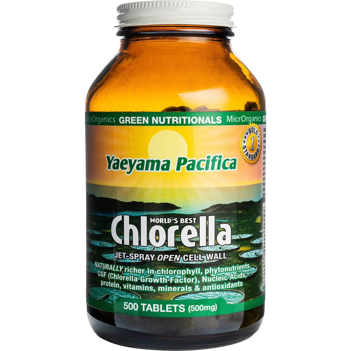 GREEN NUTRITIONALS Yaeyama Pacifica Chlorella Tablets 500mg 500 Tabs