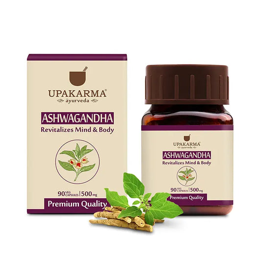 Upakarma Ayurveda Pure Ashwagandha 90 Capsules – 500mg – Boost Immunity