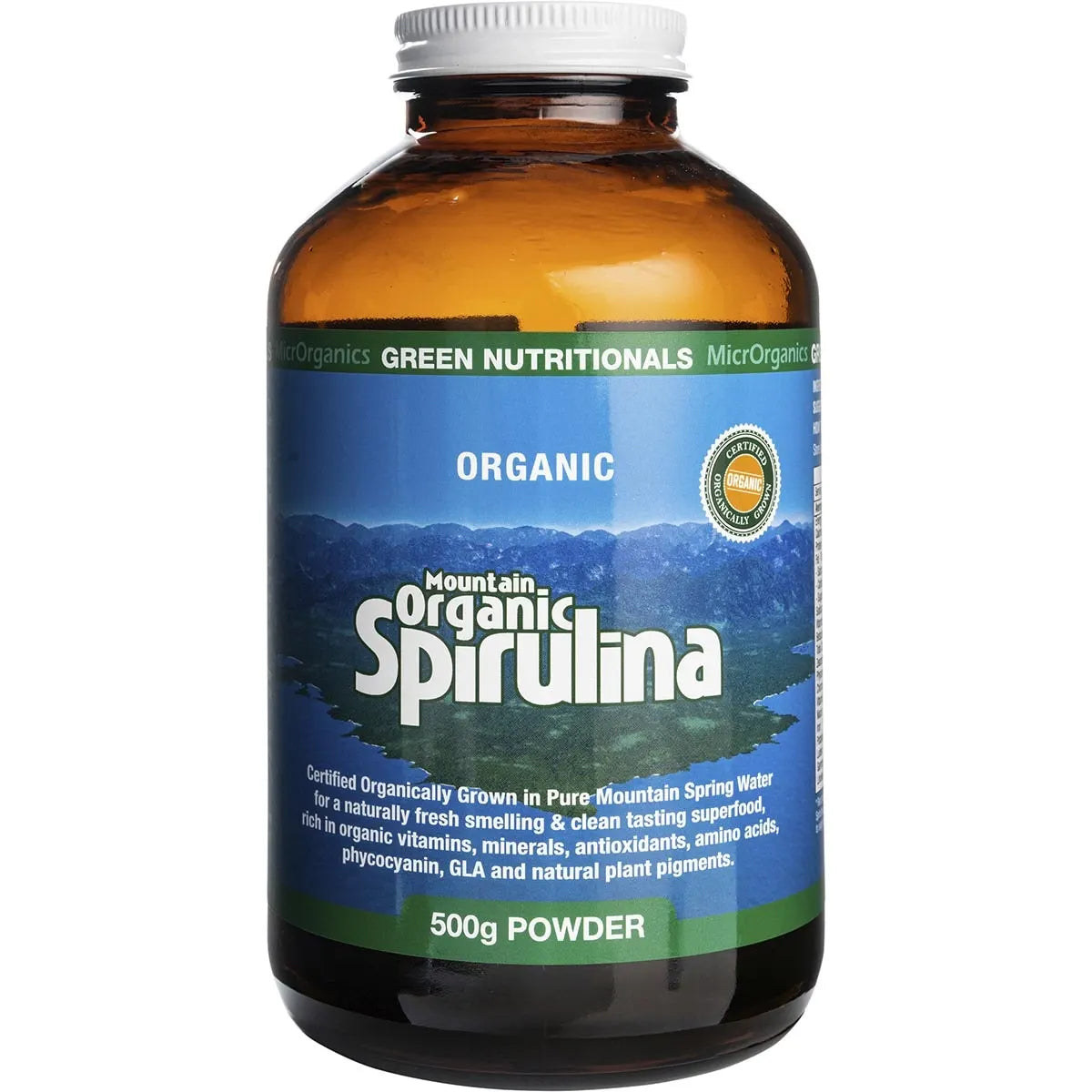 GREEN NUTRITIONALS Mountain Organic Spirulina Powder 500g