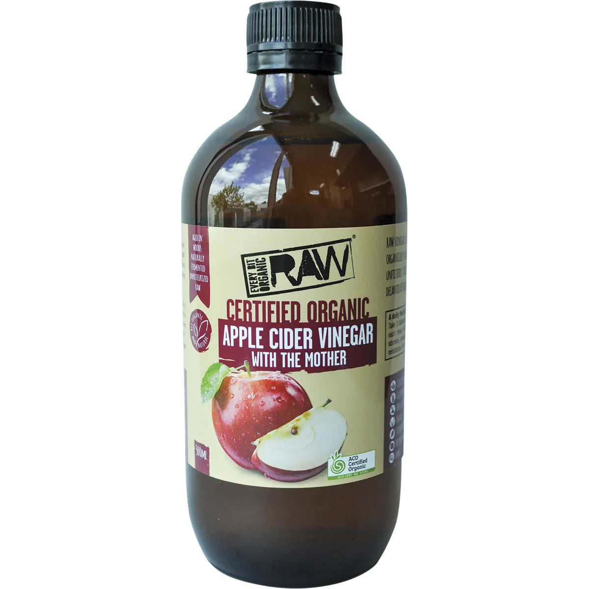 EVERY BIT ORGANIC Apple Cider Vinegar With The Mother 6x500ml