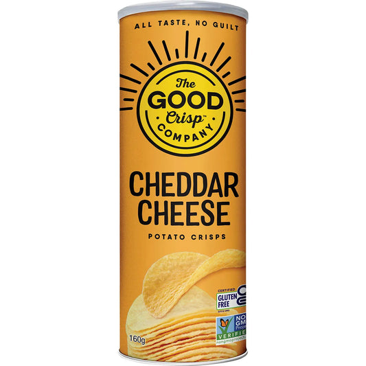 THE GOOD CRISP COMPANY Potato Crisps Cheddar Cheese 8x160g