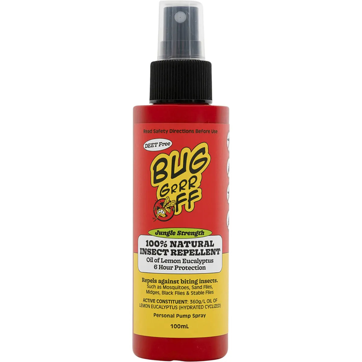 BUG-GRRR OFF 100% Natural Insect Repellent Jungle Strength Spray 100ml