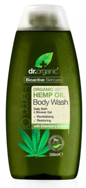 DR ORGANIC Body Wash Organic Hemp Oil, 250 Millilite