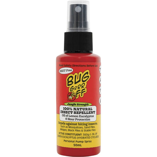 BUG-GRRR OFF 100% Natural Insect Repellent Jungle Strength Spray 50ml