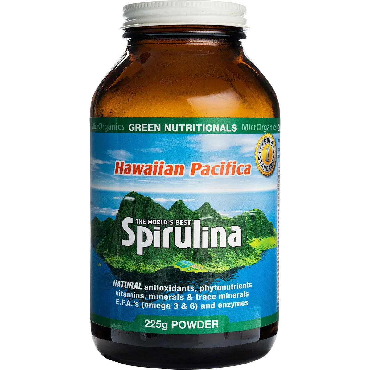 GREEN NUTRITIONALS Hawaiian Pacifica Spirulina Powder 225g