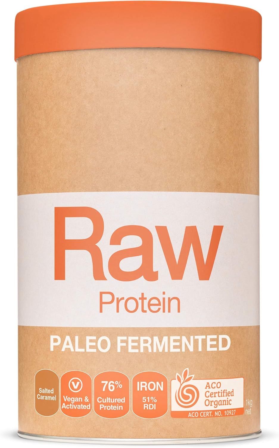 Amazonia Raw Coconut Paleo Fermented Protein Salted Caramel Coconut, 1 kg