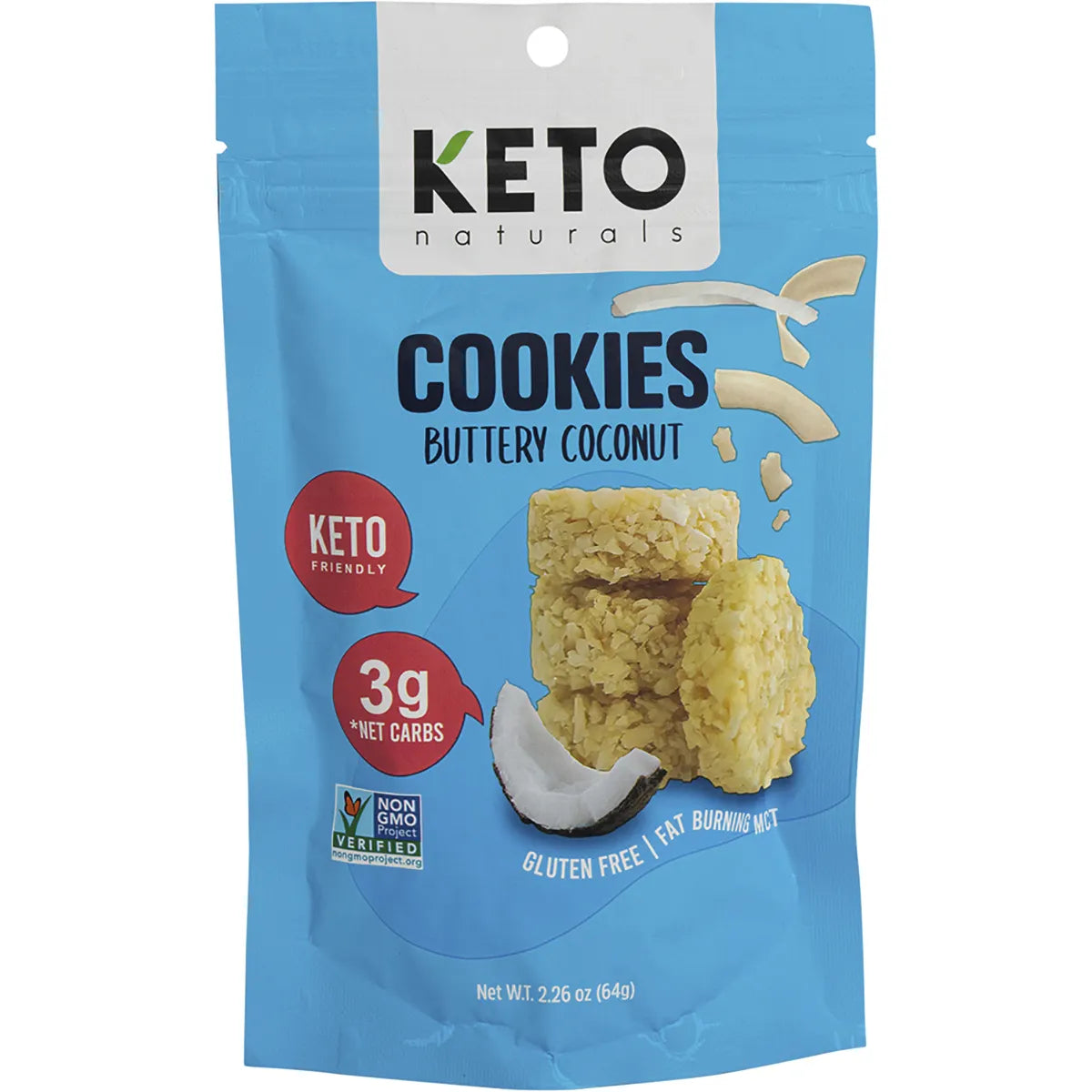 KETO NATURALS Cookies Buttery Coconut 8x64g