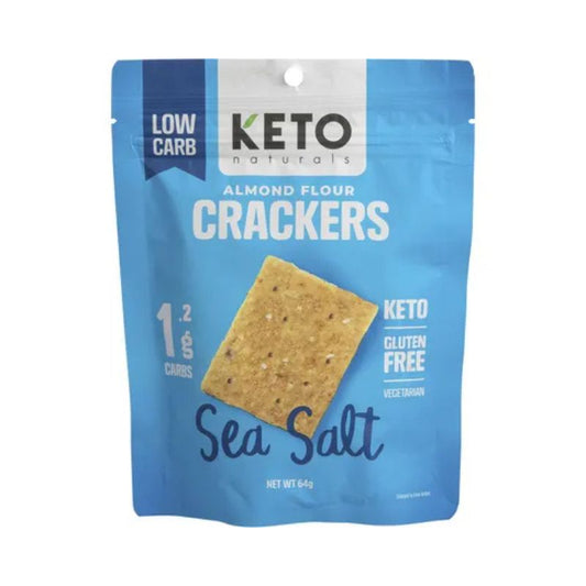 KETO NATURALS Almond Flour Crackers Sea Salt 8x64g