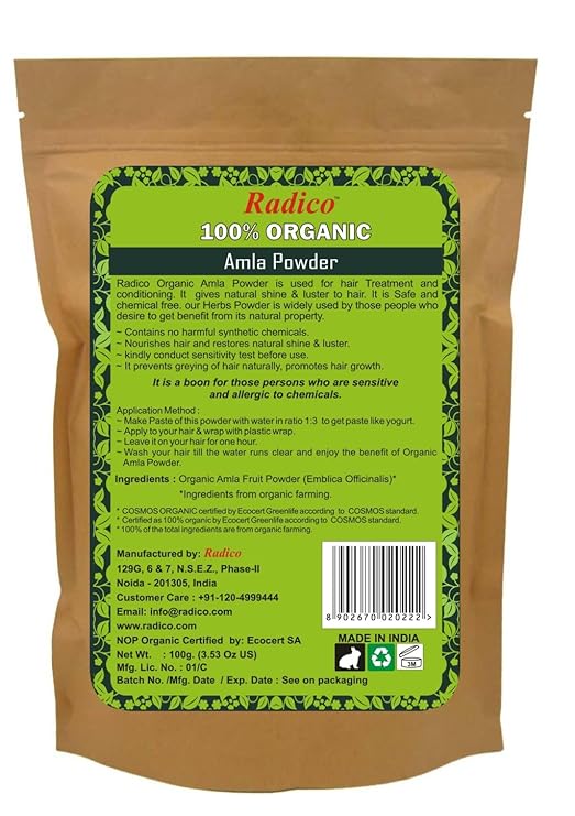 Radico Organic Amla Powder.-100g