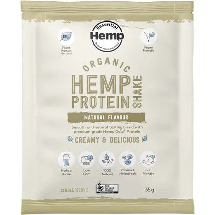 HEMP FOODS AUSTRALIA Organic Hemp Protein Shake Natural 7x35g