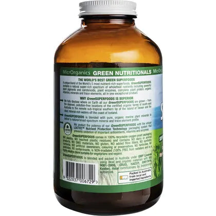 GREEN NUTRITIONALS Organic Green Superfoods Powder 450g