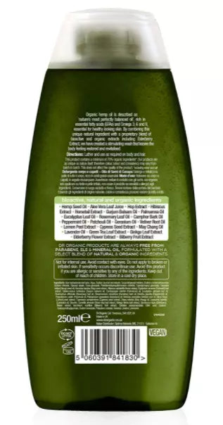 DR ORGANIC Body Wash Organic Hemp Oil, 250 Millilite