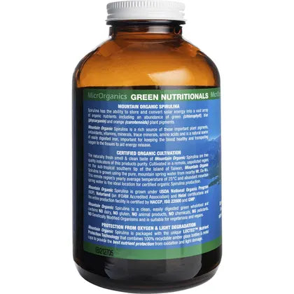 GREEN NUTRITIONALS Mountain Organic Spirulina Powder 500g