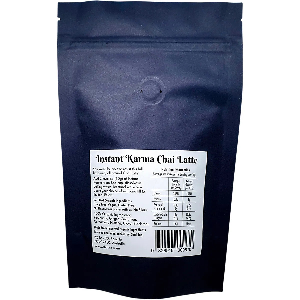 CHAI TEA Instant Karma Organic Chai Latte 150g