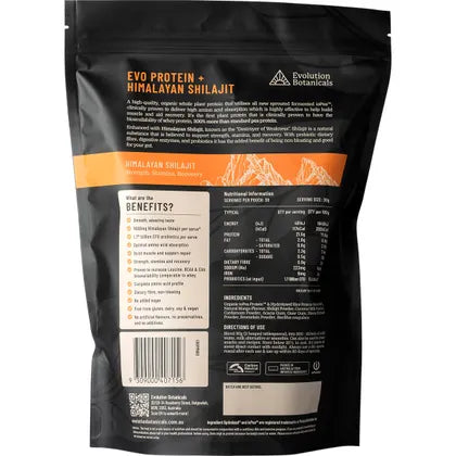 EVOLUTION BOTANICALS EVO+ Protein + Himalayan Shilajit Mango Lassi 900g