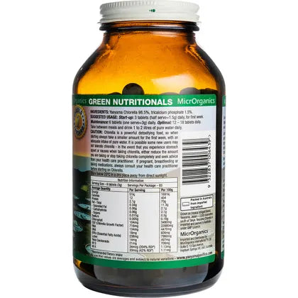 GREEN NUTRITIONALS Yaeyama Pacifica Chlorella Tablets 500mg 500 Tabs