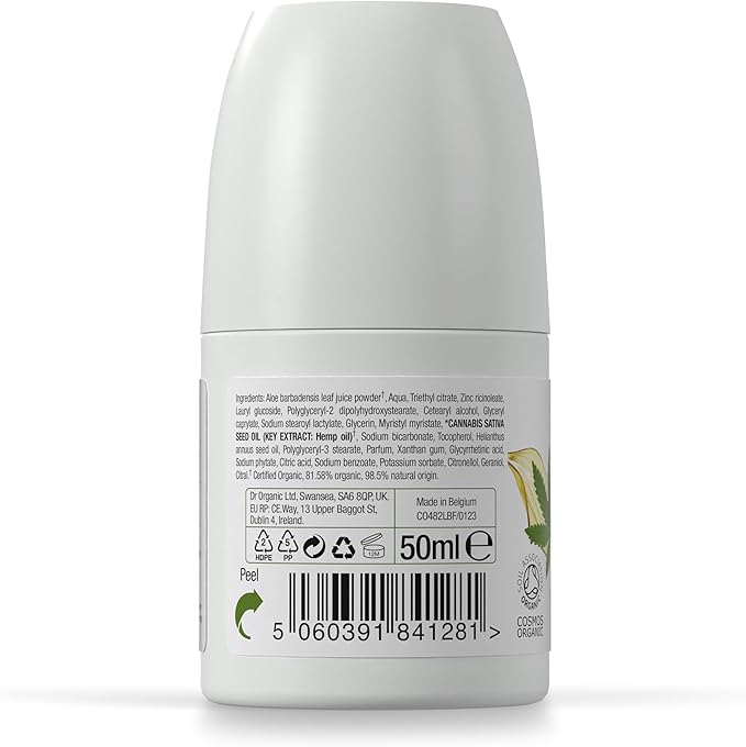 Dr. Organic Roll On deodorant Hemp Oil, 50 ml