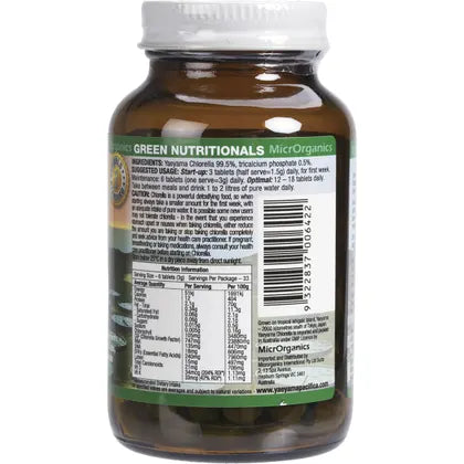 GREEN NUTRITIONALS Yaeyama Pacifica Chlorella Tablets 500mg 200 Tabs