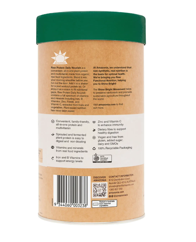 AMAZONIA Raw Protein Daily Nourish Vanilla 500g