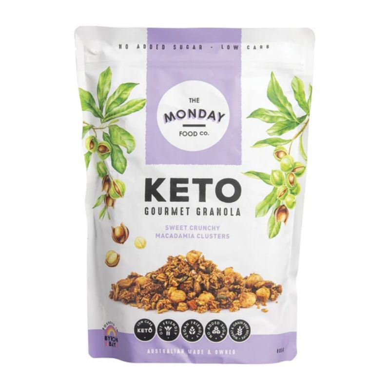 The Monday Food Co. Keto Gourmet Granola Sweet Crunchy Macadamia Clusters 300g