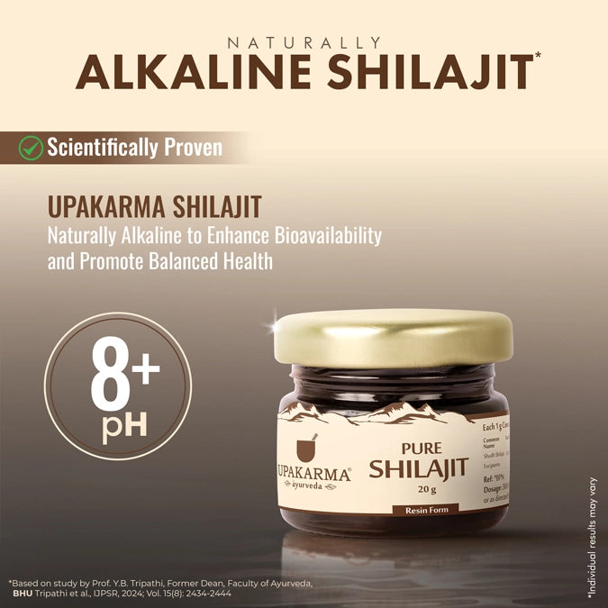 UPAKARMA Shilajit Gold Resin 20g | Contains 24 Carat Gold | Pure & Original | Helps Better Physical Performance | 100% Ayurvedic & Natural Shilajeet | Lab Tested