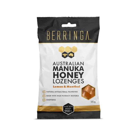 Berringa Manuka Lozenges Lemon Menthol 150g