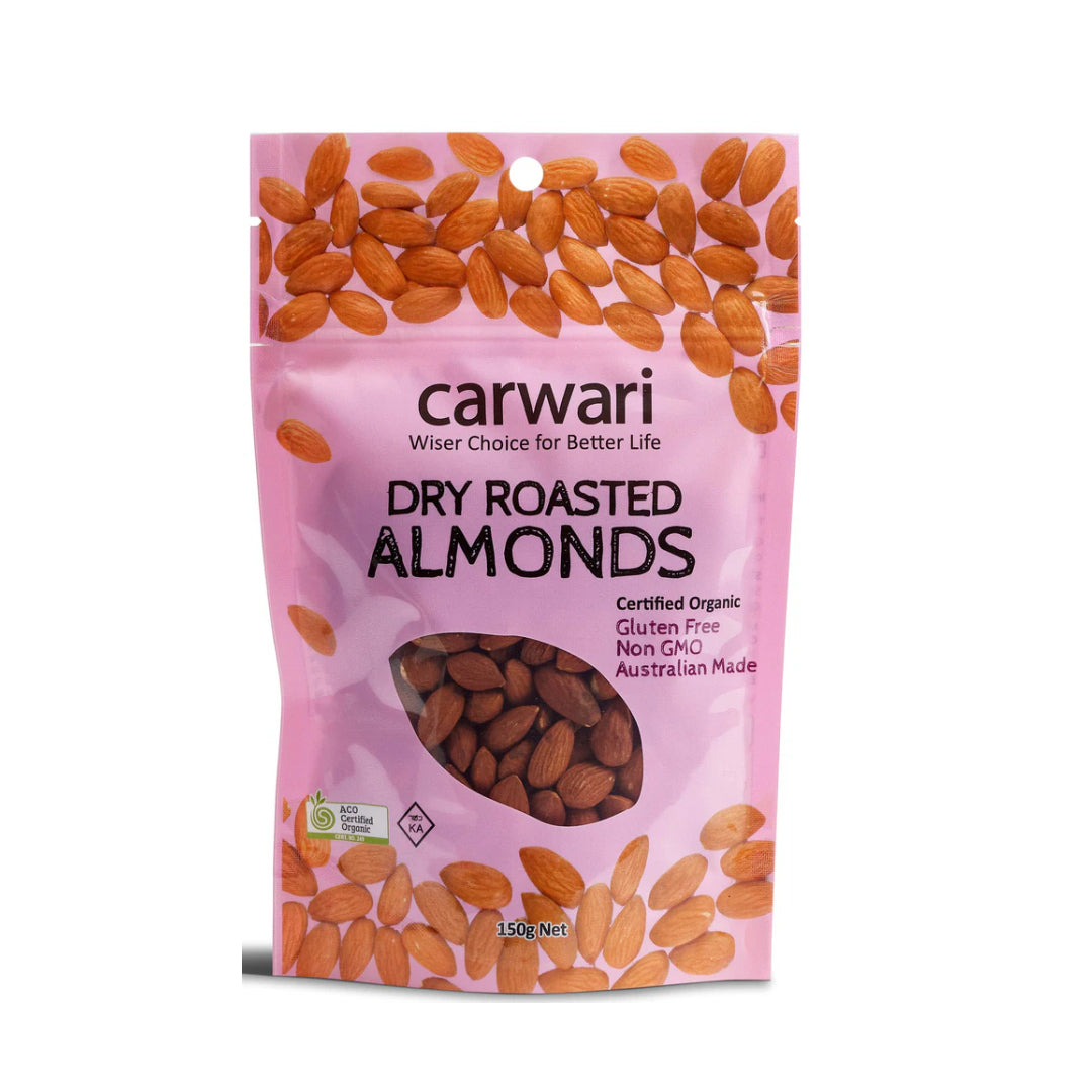 Carwari Organic Almonds Dry Roasted 150g