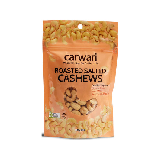 Carwari Organic Cashews Salted Roasted 150g