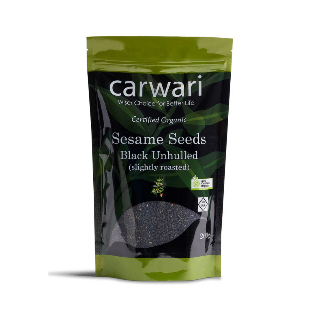 Carwari Organic Sesame Seeds Black Unhulled 200g