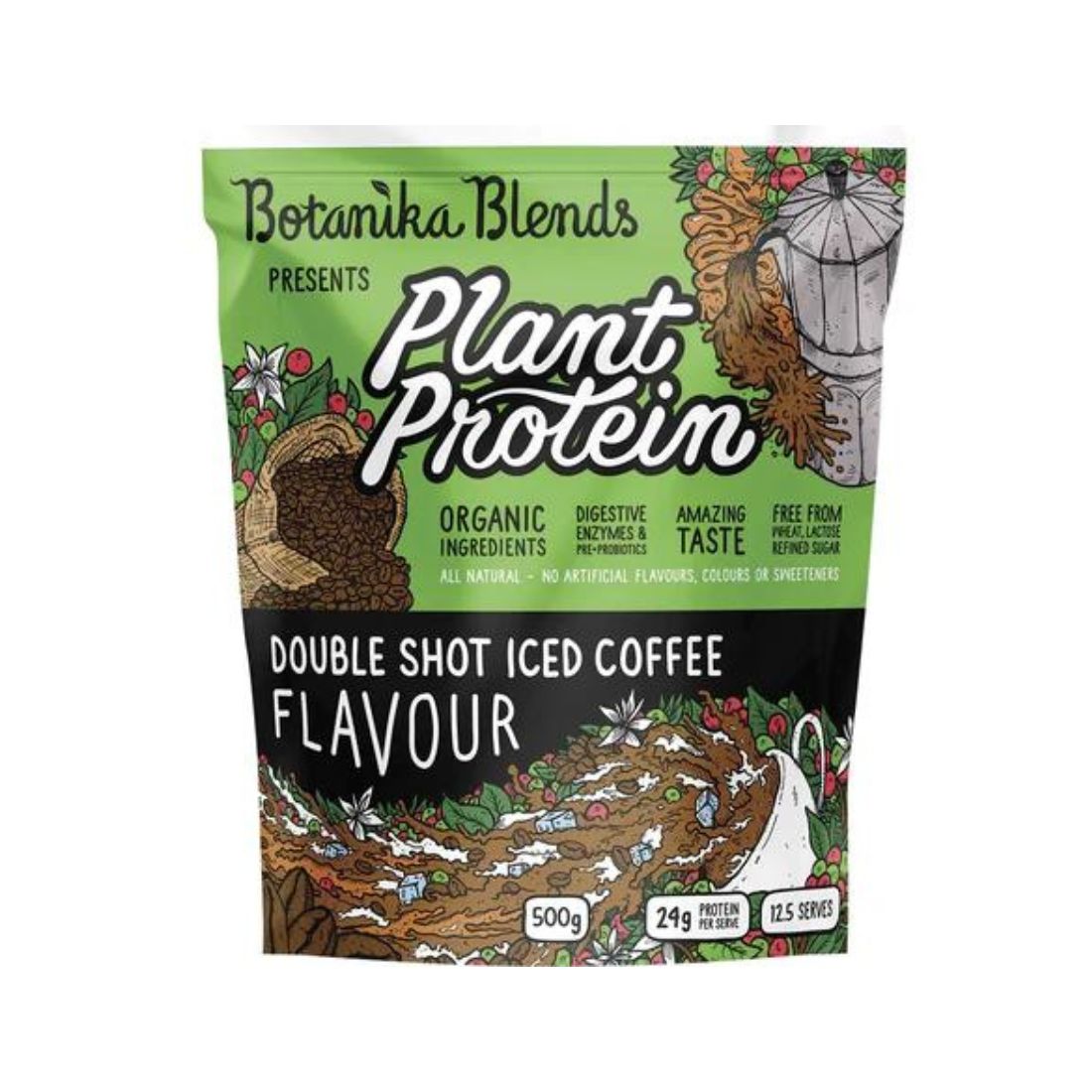 BOTANIKA BLENDS Plant Protein Double Shot Iced Coffee 500g