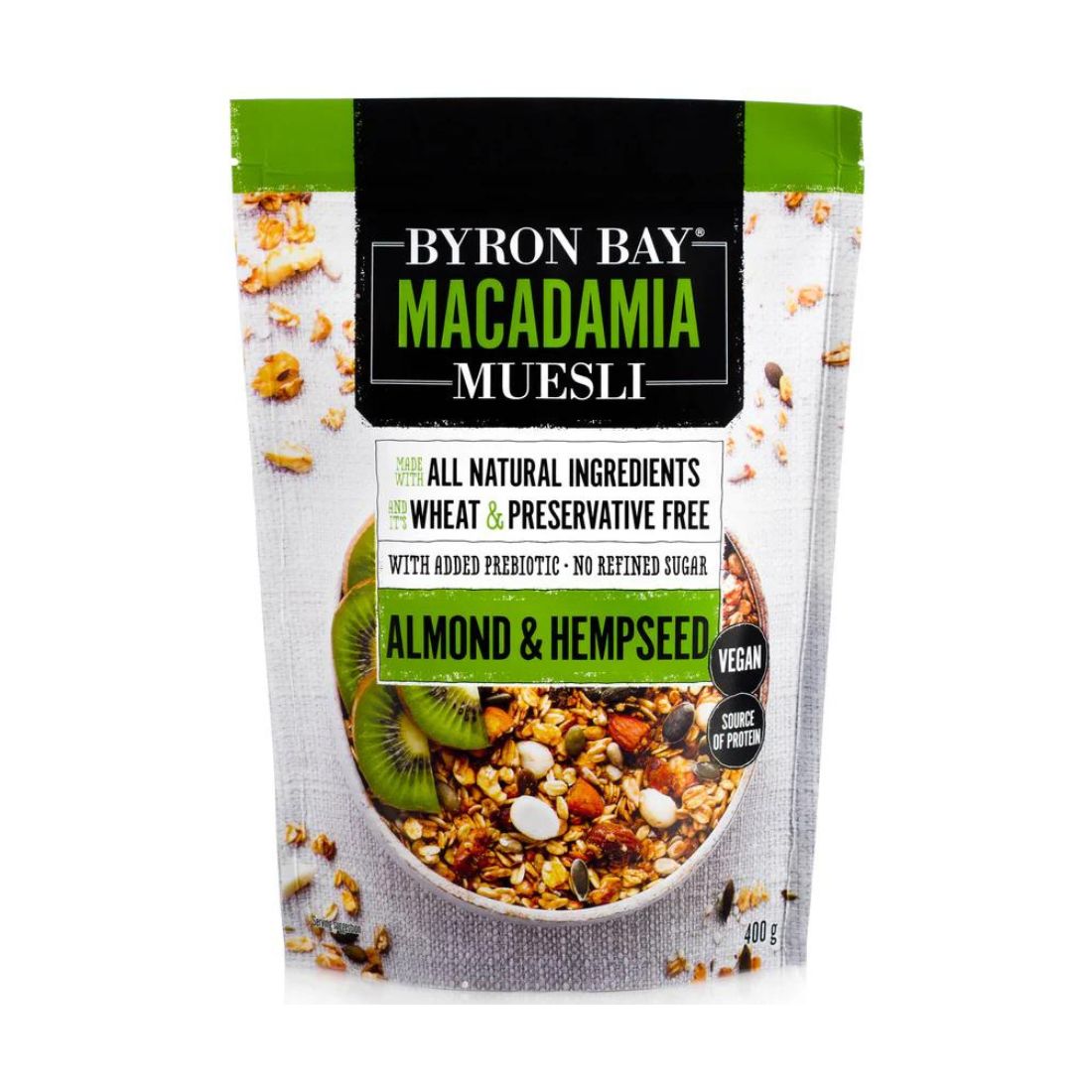 Byron Bay Macadamia Muesli Almond and Org Hemp Seed 400g