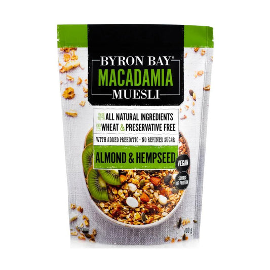 Byron Bay Macadamia Muesli Almond and Org Hemp Seed 400g