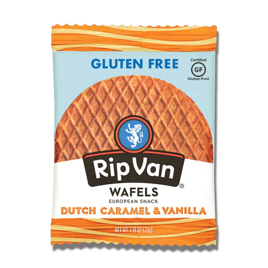 Rip Van Wafels Dutch Caramel & Vanilla Stroopwafels - Healthy Snacks - 12 Count