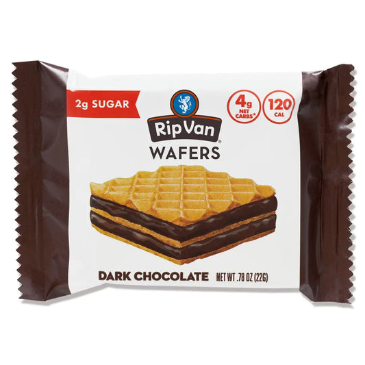 Rip Van Dark Chocolate Wafer Cookies - Healthy Snacks - 16 Count