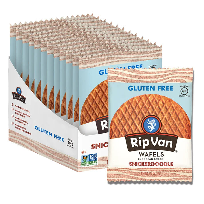 Rip Van Wafels Snickerdoodle Stroopwafels - Healthy Snacks - 12 Pack