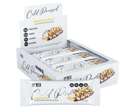 Fibre Boost Cold Pressed Banana Split flavoured Protein Bar