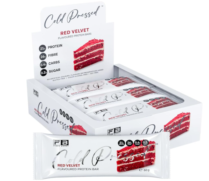 Fibre Boost Cold Pressed Red Velvet flavoured Protein Bar