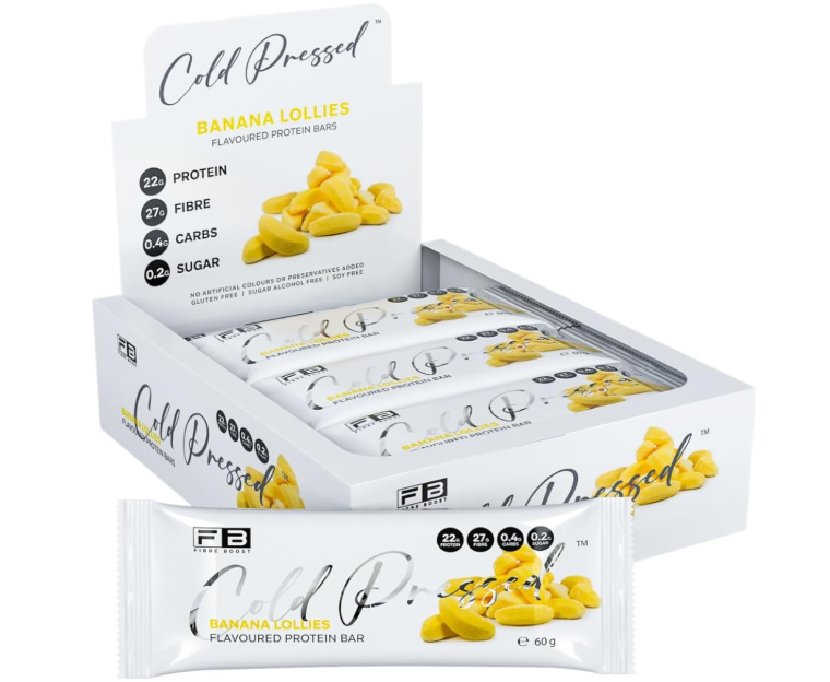 Fibre Boost Cold Pressed Banana Lollies flavoured Protein Bar