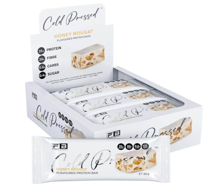 Fibre Boost Cold Pressed Honey Nougat flavoured Protein Bar