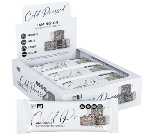 Fibre Boost Cold Pressed Lamington flavoured Protein Bar