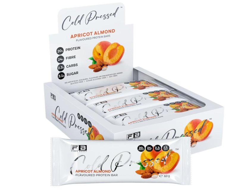 Fibre Boost Cold Pressed Apricot Almond flavoured Protein Bar