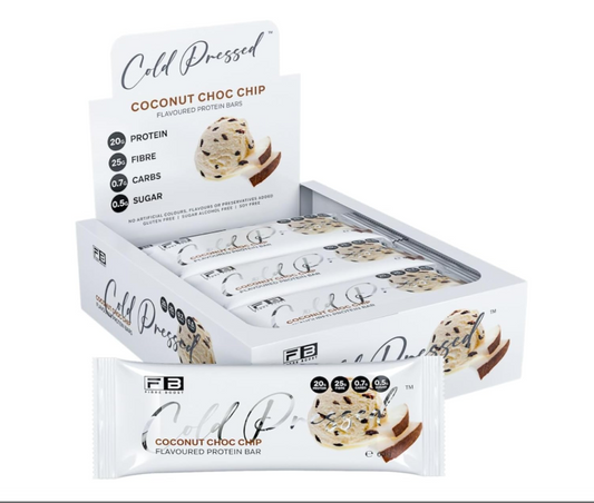 Fibre Boost Cold Pressed Coconut Choc Chip flavoured Protein Bar