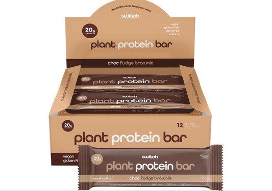 Switch Nutrition Plant Protein Bar Choc Fudge Brownie 12x60g