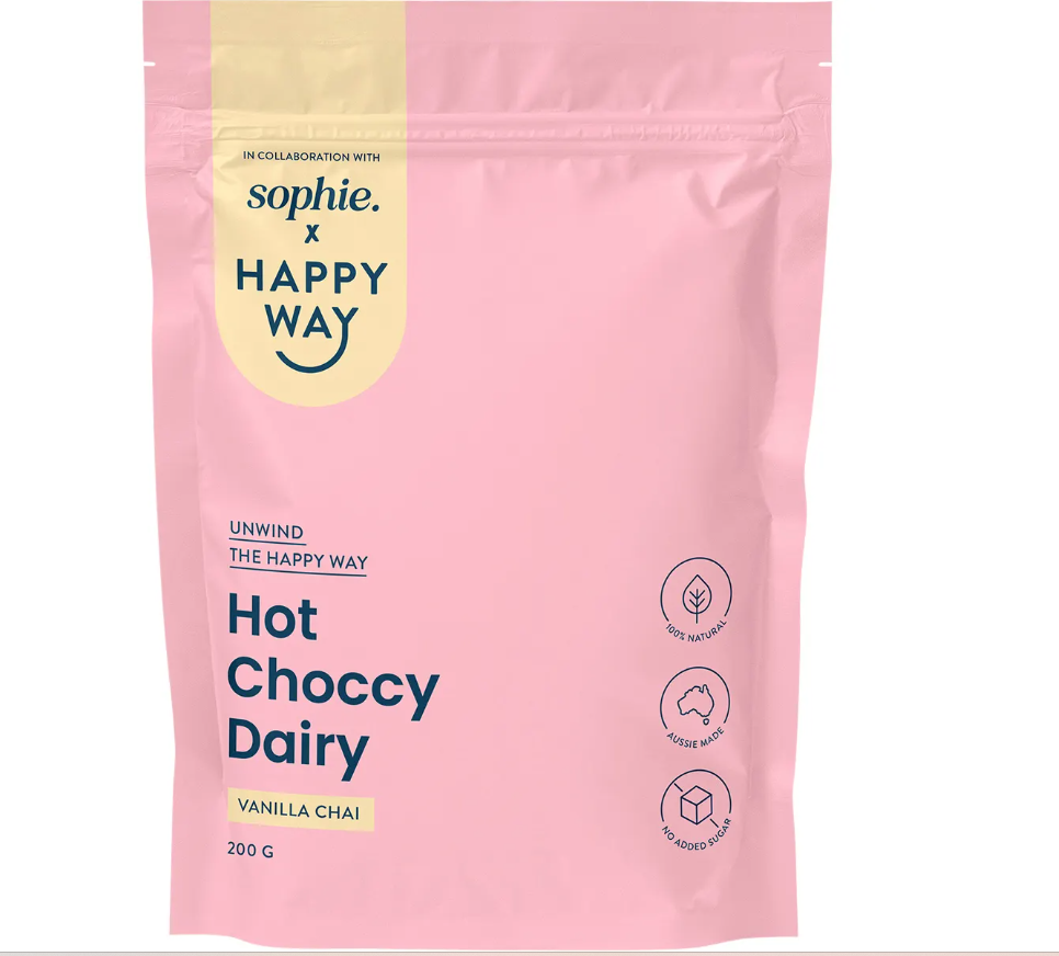 Happy Way Sophie's Hot Choccy Dairy Vanilla Chai 200g