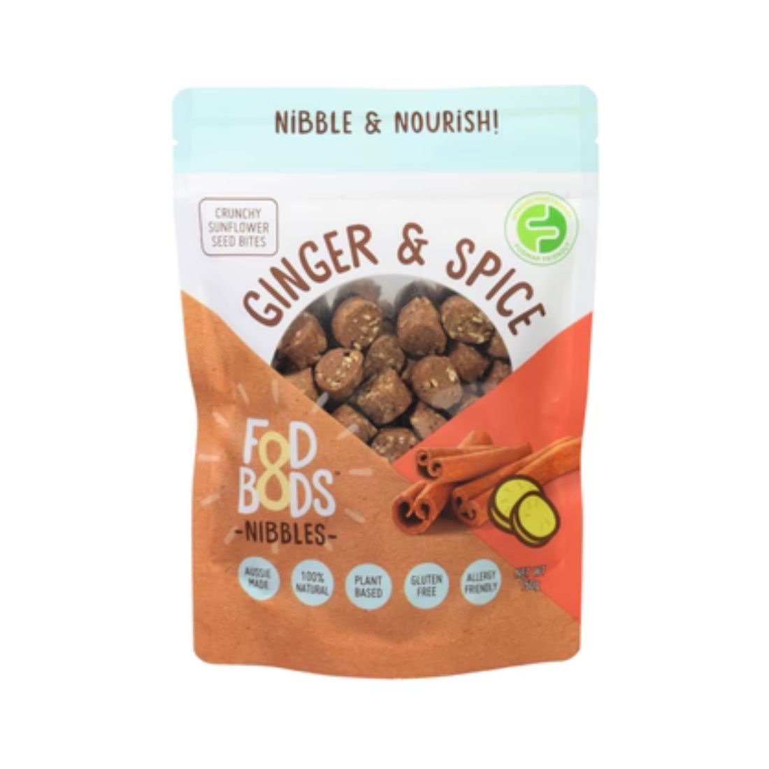 Fodbods Crunchy Nibbles Ginger Spice 150g