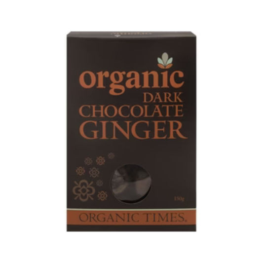 Organic Times Dark Chocolate Ginger 150g