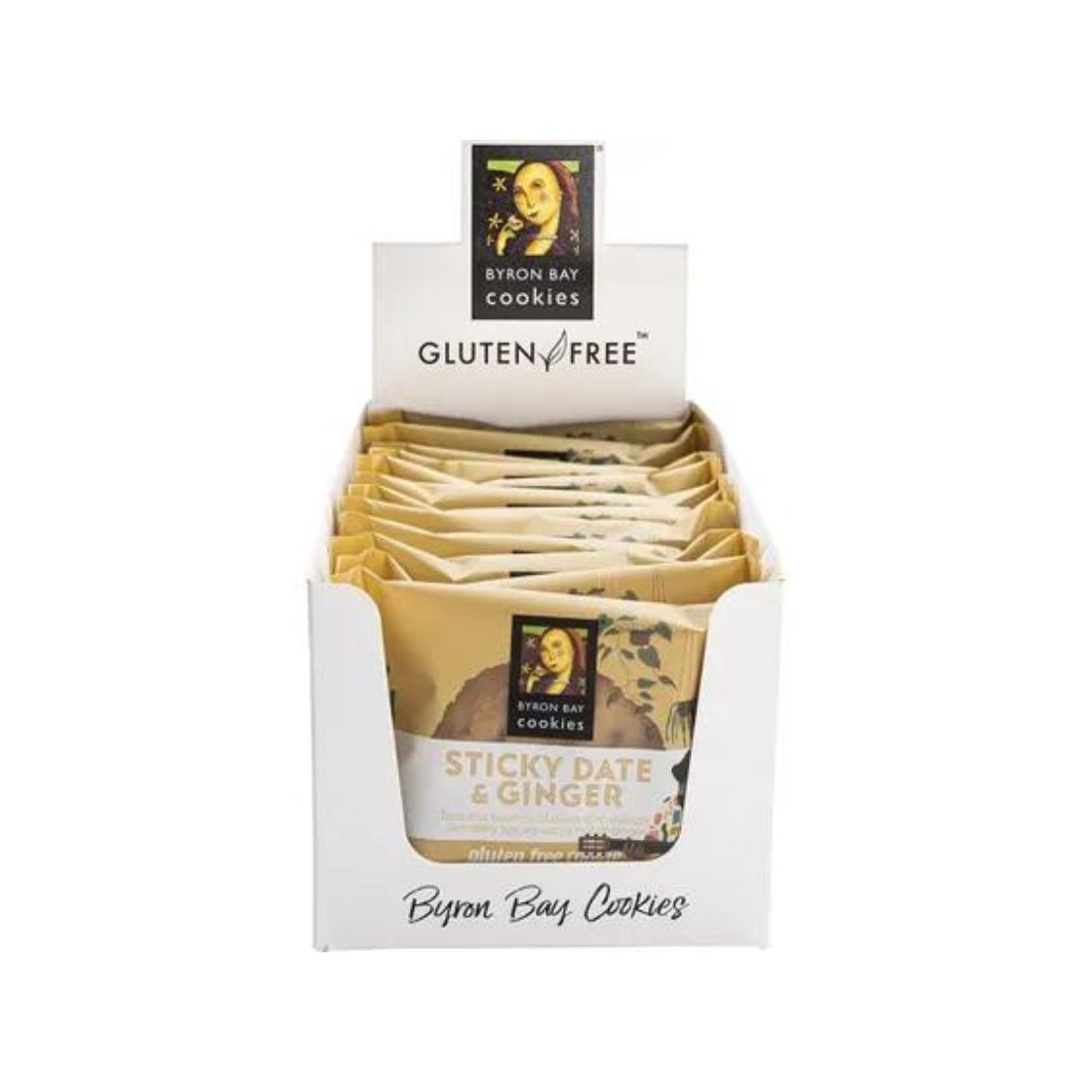 Byron Bay Cookies Gluten Free Cookies Sticky Date & Ginger 12x60g