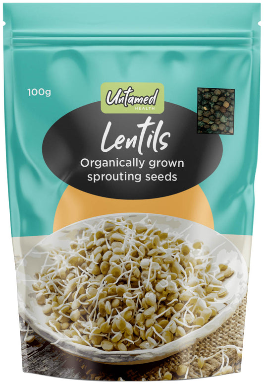 Untamed Health Lentil Sprout Seeds 100g