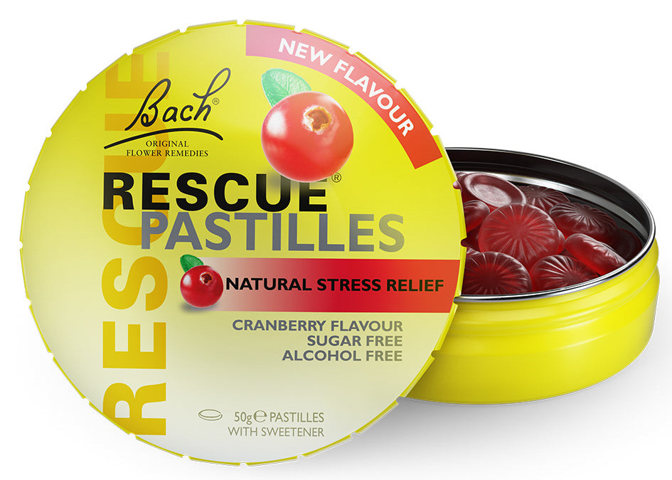 Bach Original Flower Remedies Rescue Pastilles Cranberry 50g